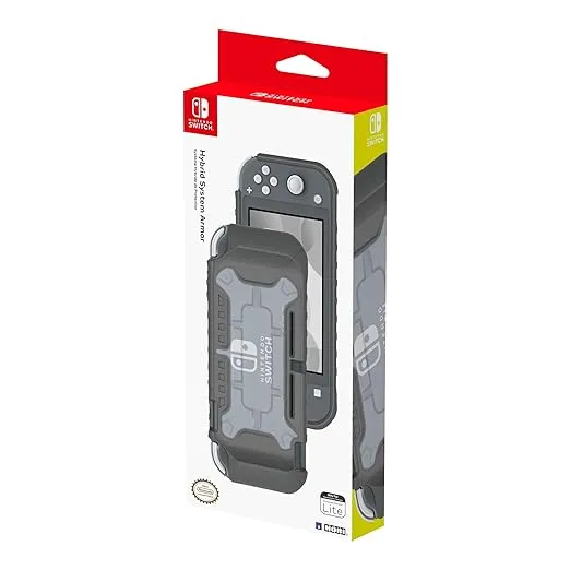 Nintendo Switch Lite Hybrid System Armor (Gray) by HORI - Officially Licensed by Nintendo