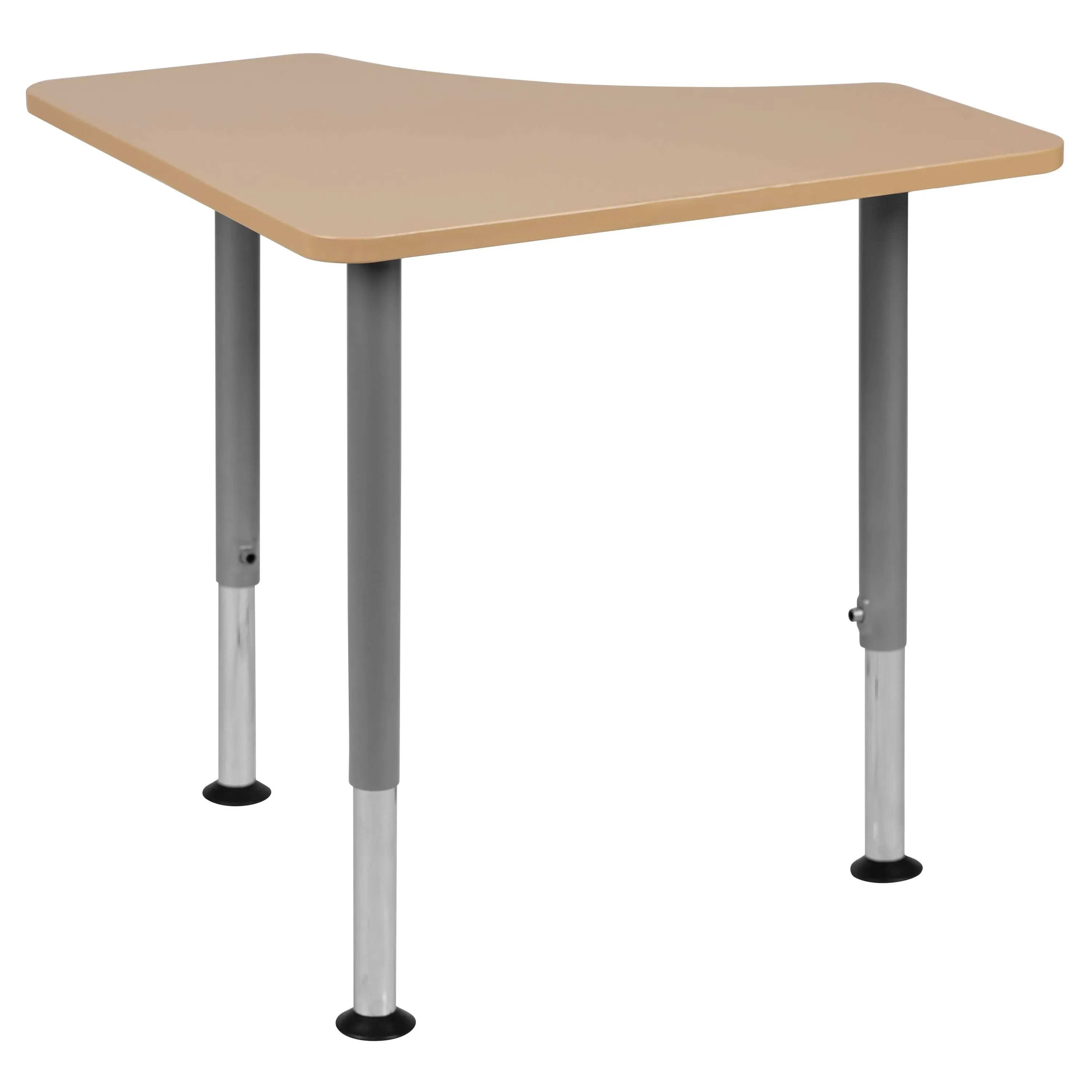 Flash Furniture XU-SF-1003-NAT-A-GG Billie Triangular Student Desk