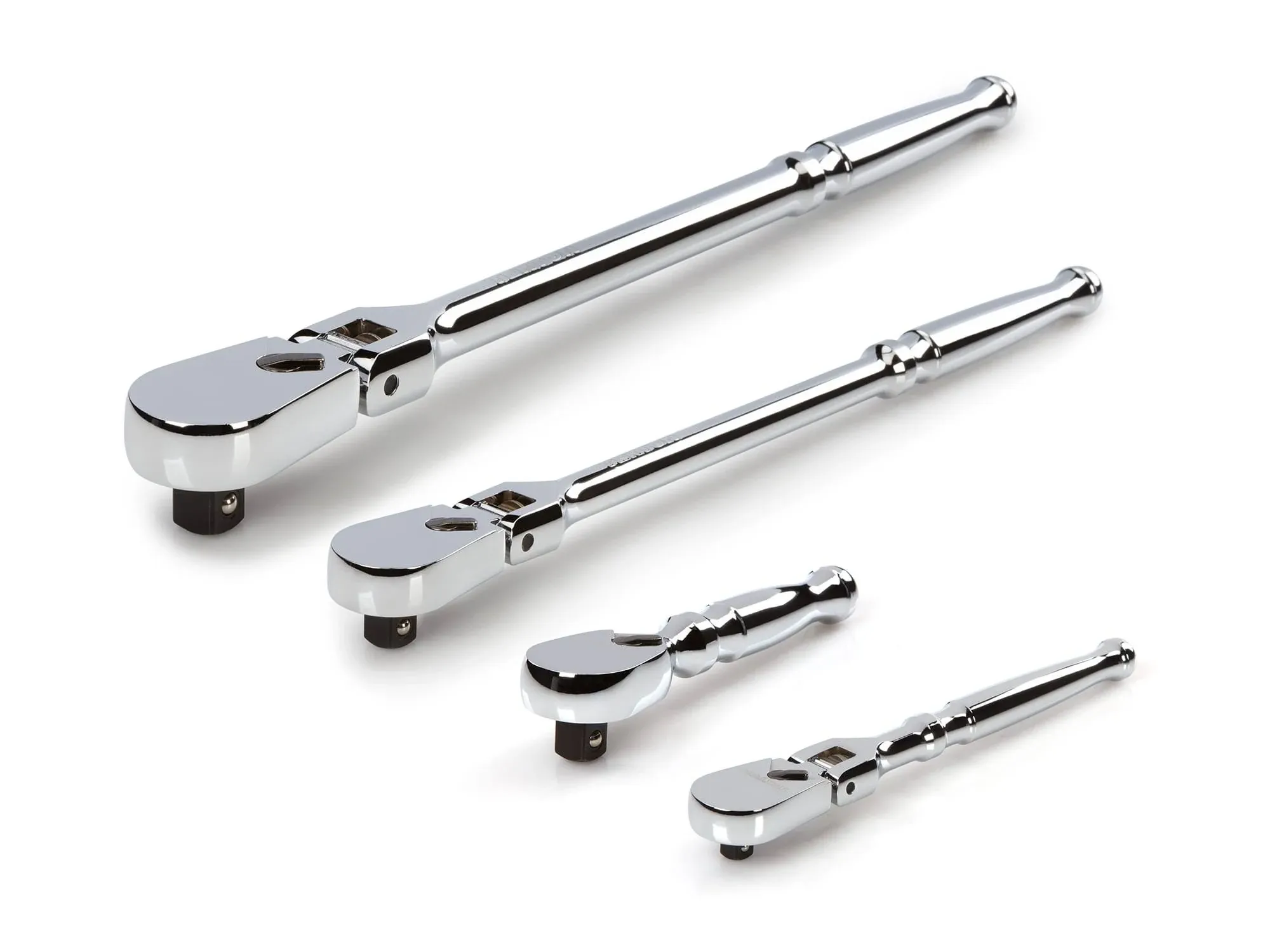 Tekton SRH99001 1/4,3/8,1/2 in. Drive Flex Head Ratchet Set (4-Piece)