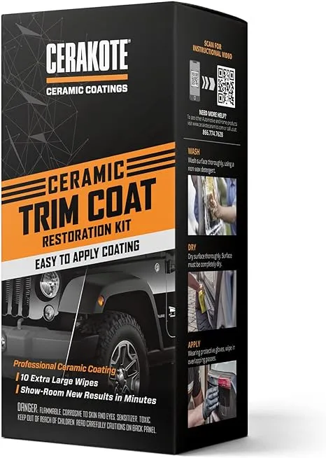 CERAKOTE Ceramic Trim Coat Car Exterior Restoration Kit