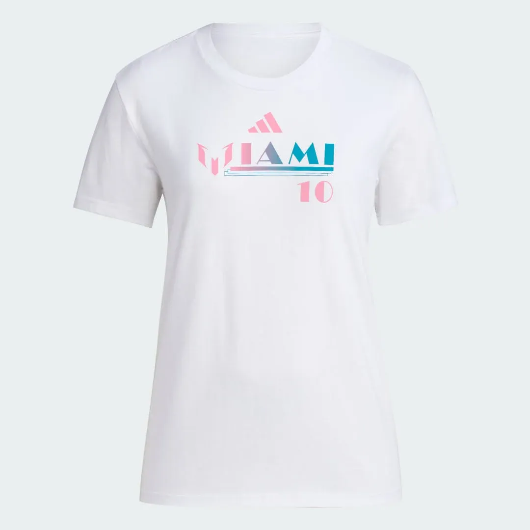 adidas Women's Messi M iami Short Sleeve T-Shirt