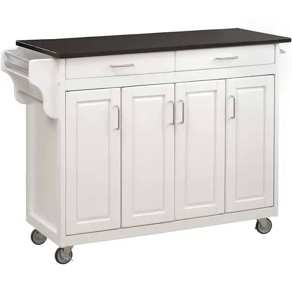 Create-a-Cart Off-White Kitchen Cart