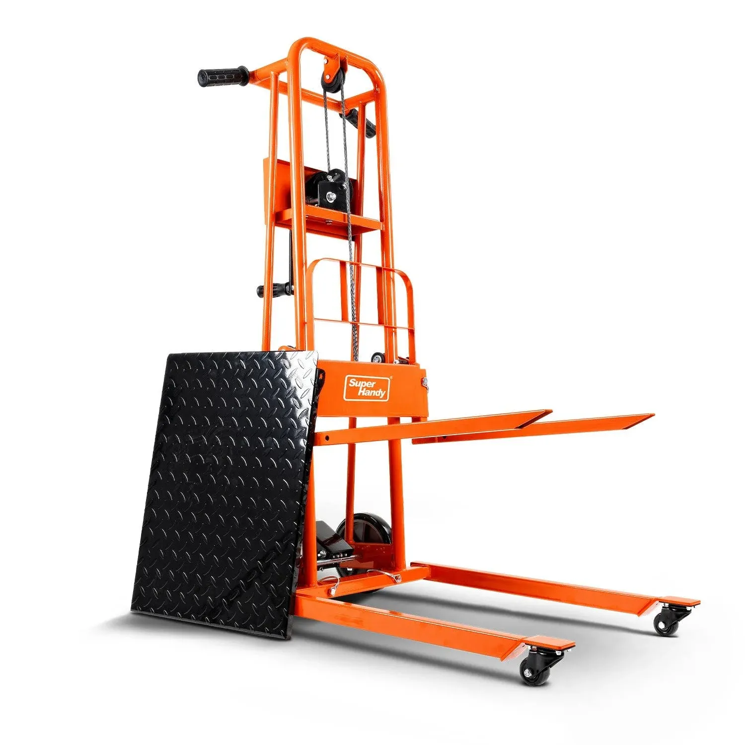 SuperHandy 330-lb 4-Wheel Orange Steel Standard Duty Platform Truck