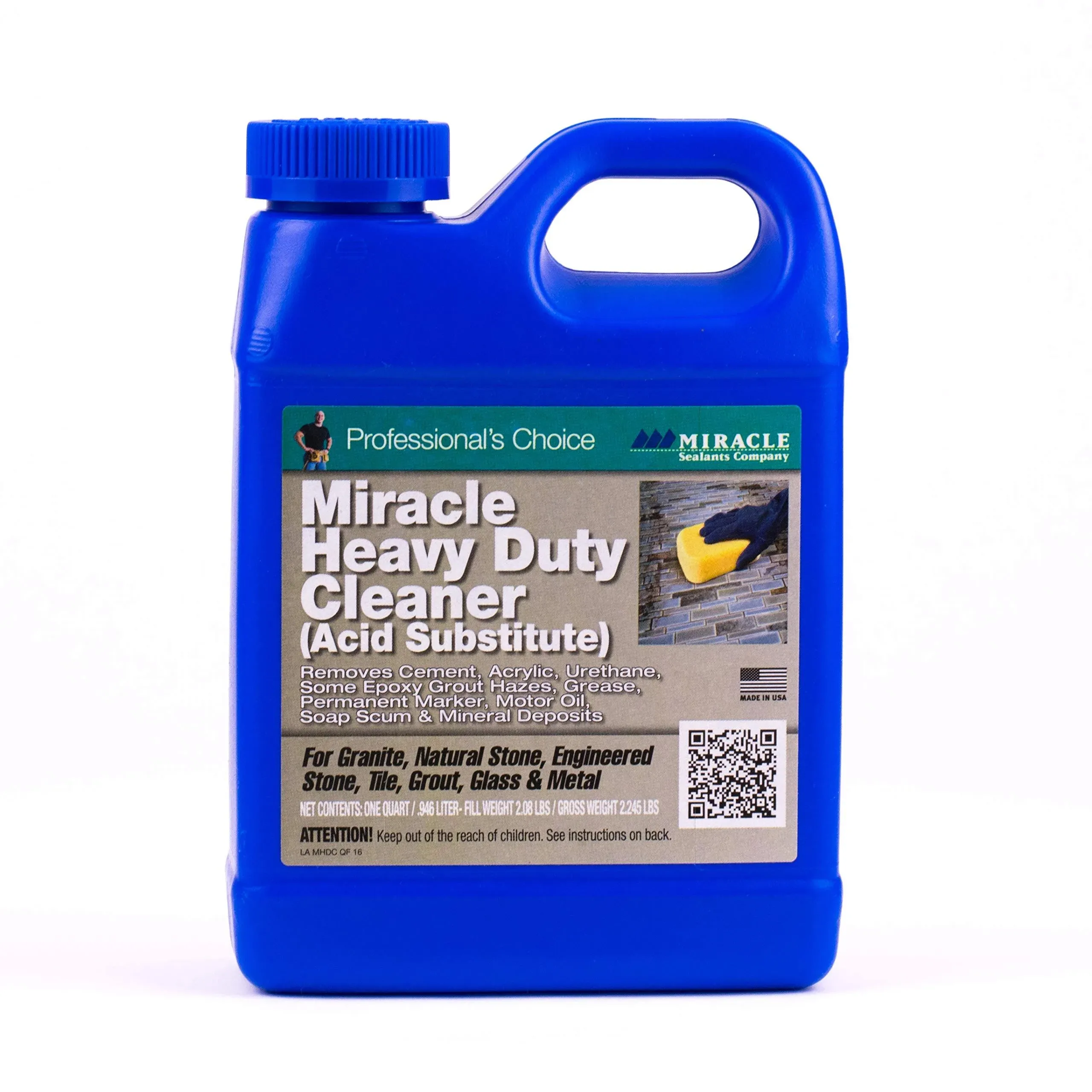 Miracle Sealants MHDCQT6 Heavy Duty Acid Substitute Cleaner, Quart 32 oz