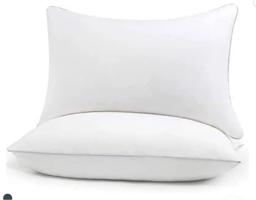 QUBA LINEN Queen Size Bed Pillows - Set of 2, Medium Density, Soft and Supportive for Back, Side, and Stomach Sleepers (Queen (Pack of 2)) (White, Pack of 2)