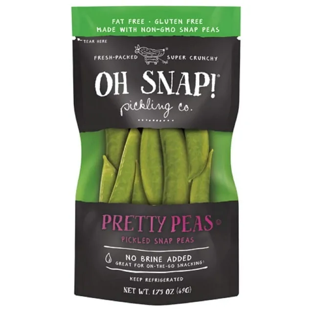 Oh Snap! Fresh Packed Super Crunchy Pretty Peas Pickled Snap Peas, 1.75 oz