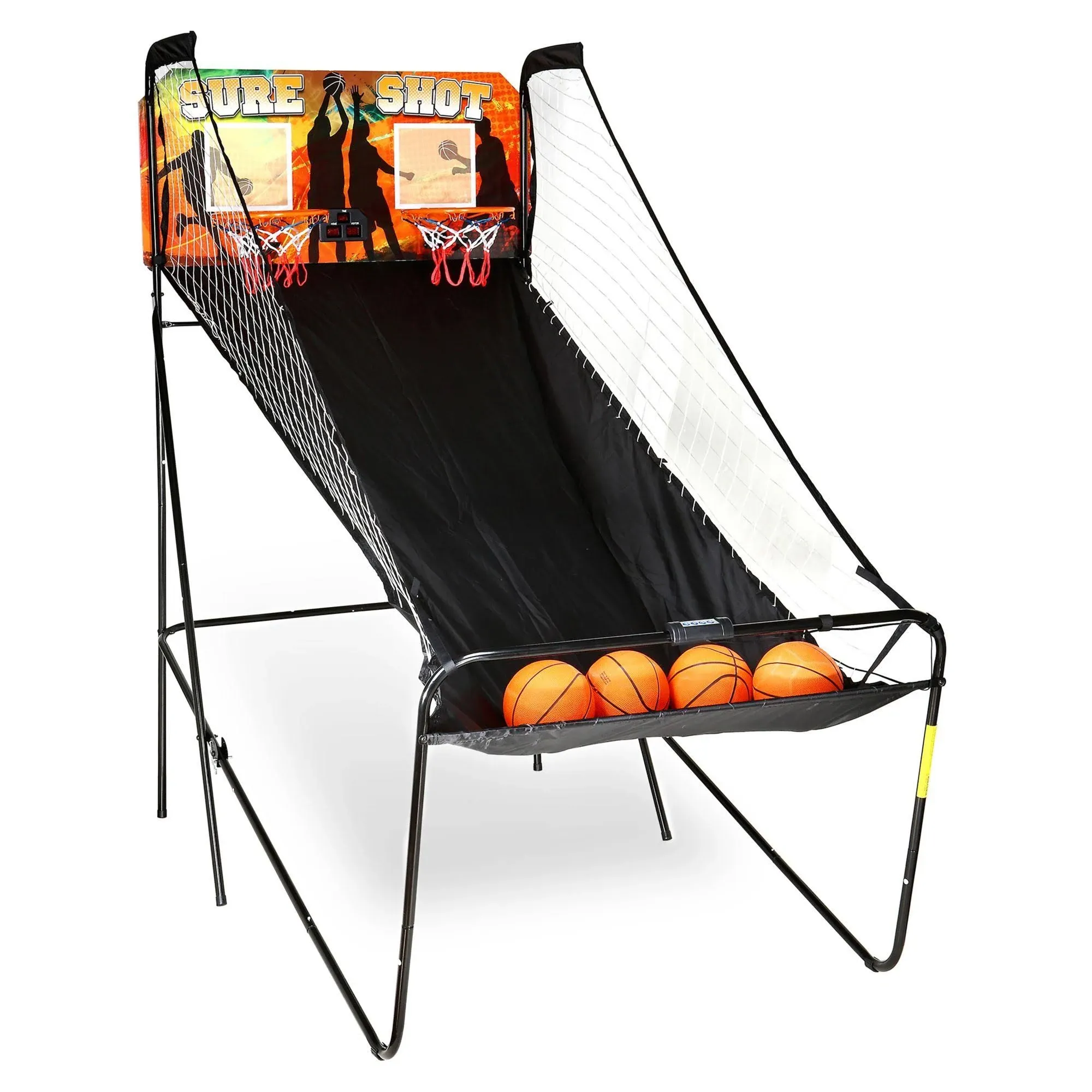 Hathaway Sure Shot Dual Electronic Basketball Arcade Game - Black/Orange