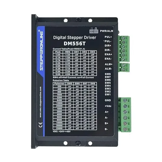STEPPERONLINE DM556T Digital Stepper Driver 1.8~5.6A 20-50VDC for Nema 23, 24 Stepper Motor