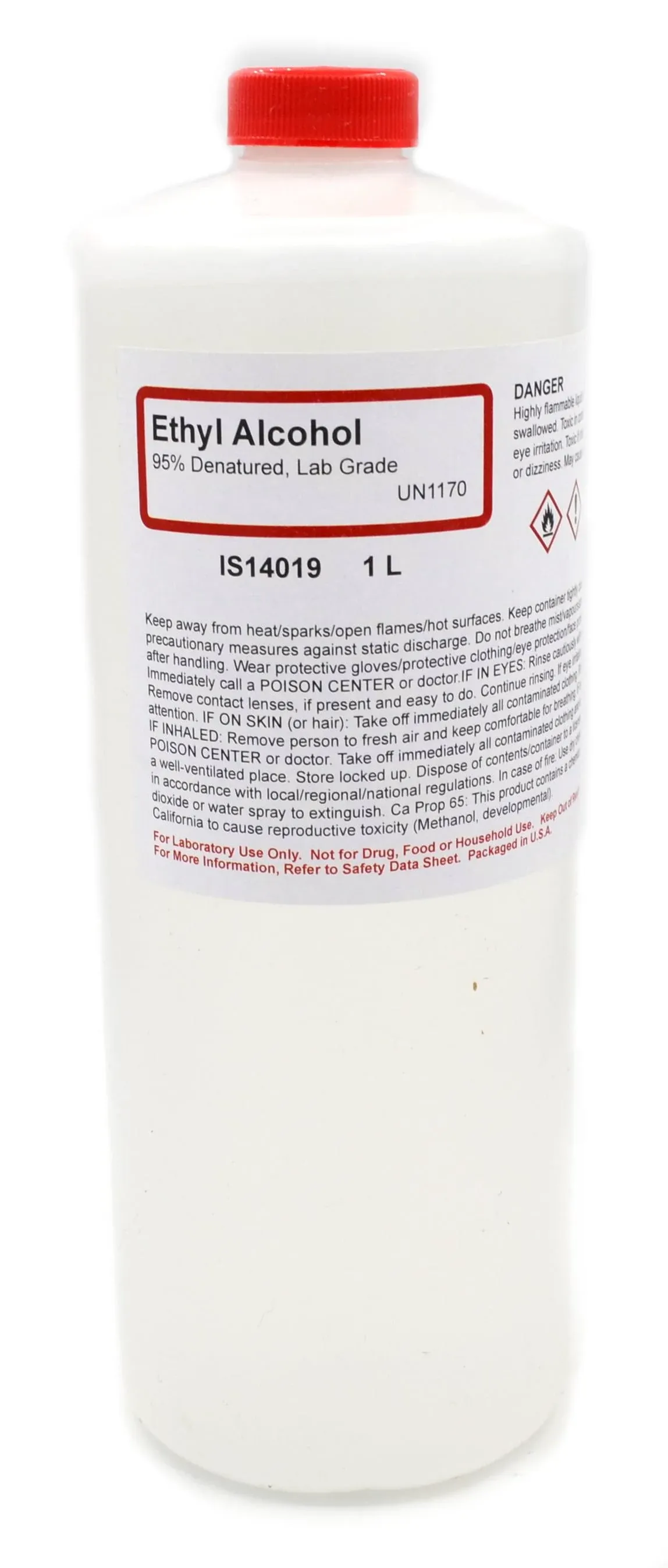 ALDON Innovating Science Reagent Grade Denatured Ethyl Alcohol, Anhydrous - 100% Alcohol, 1L - Denatured with Isopropyl Alcohol & Methanol The Curated Chemical Collection - Not for Use on Body or Skin