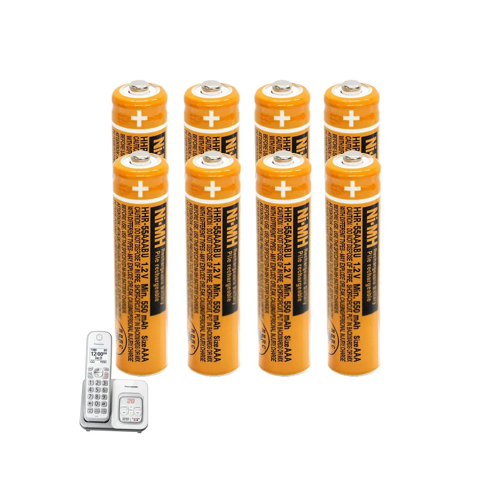 CIEEDE HHR-55AAABU Ni-MH AAA Rechargeable Battery for Panasonic 1.2V 550mAh 8Pack ...