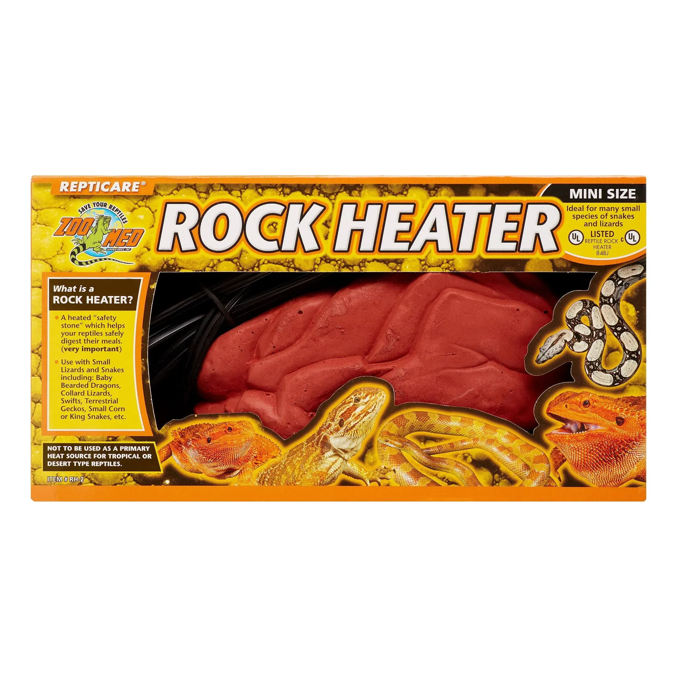 Repticare Rock Heater for Small Reptiles Lizards Snakes Baby Bearded Dragons