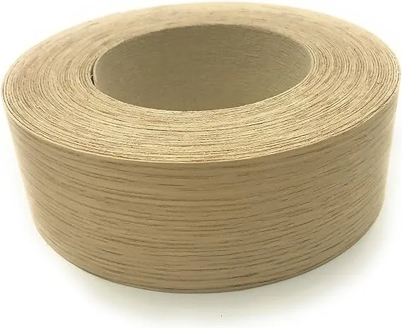 Edge Supply Walnut 3/4” X 50' Roll of Plywood Edge Banding – Pre-glued Real Wood Veneer Edging – Flexible Veneer Edging – Easy Application Iron-on Edge Banding for Furniture Restoration – Made in USA