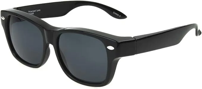 Solar Shield Polarized Fit Over Sunglasses,Siz<wbr/>e M/L 100% UV, Black