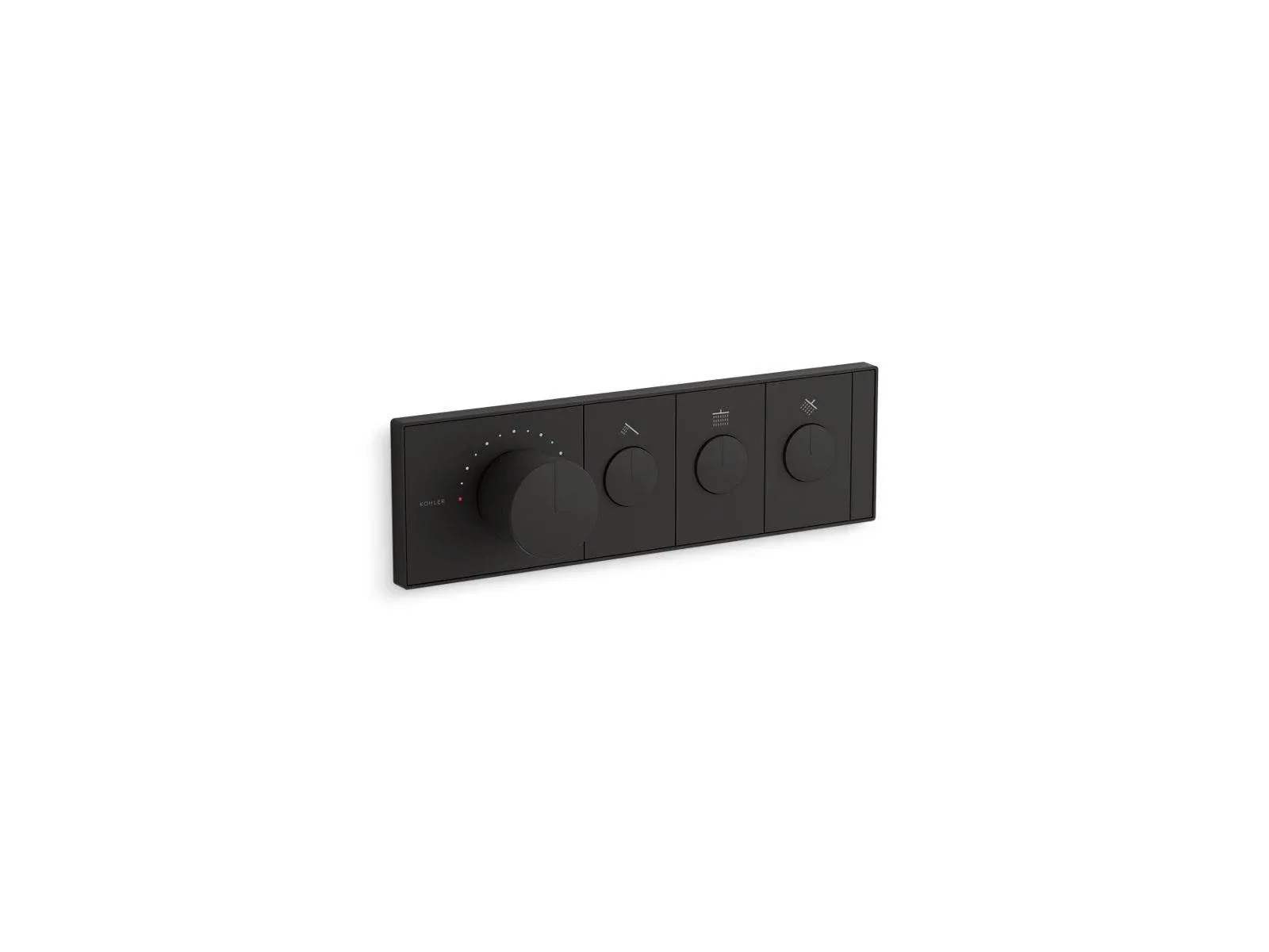 Kohler 26347-9-BL Anthem™ Three-Outlet Recessed Mechanical Thermostatic Valve Control, Matte Black