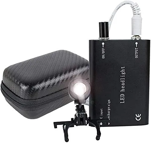 CARESHINE Portable Dental Headlight, Black LED Head Lamp for Surgical Medical ...