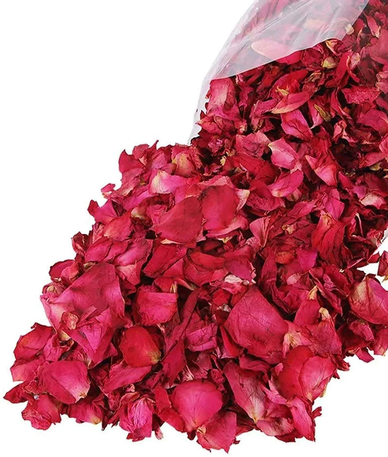 Quesuc 100g Natural Dried Rose Petals Real Flower Dry Red Rose Petal for Foot ...