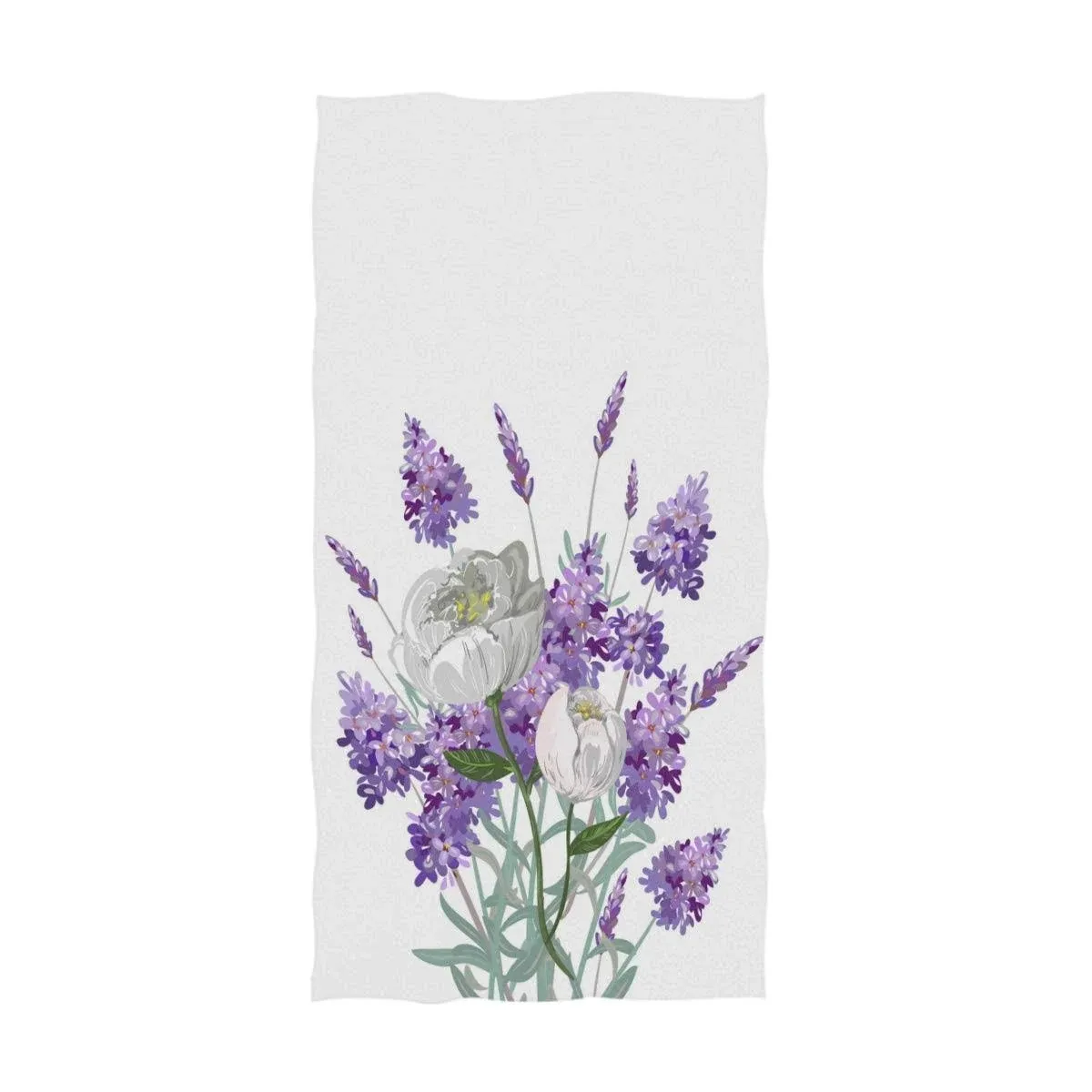 Wamika Lavender and Peony Bouquet Hand Towels Purple 30x15in, 