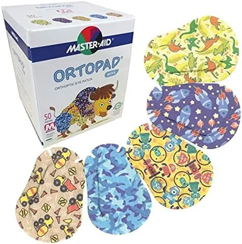 Ortopad® Bamboo Boys Eye Patches, 50/Box (Medium Size, 2-4 yrs) Blue Camo Pack