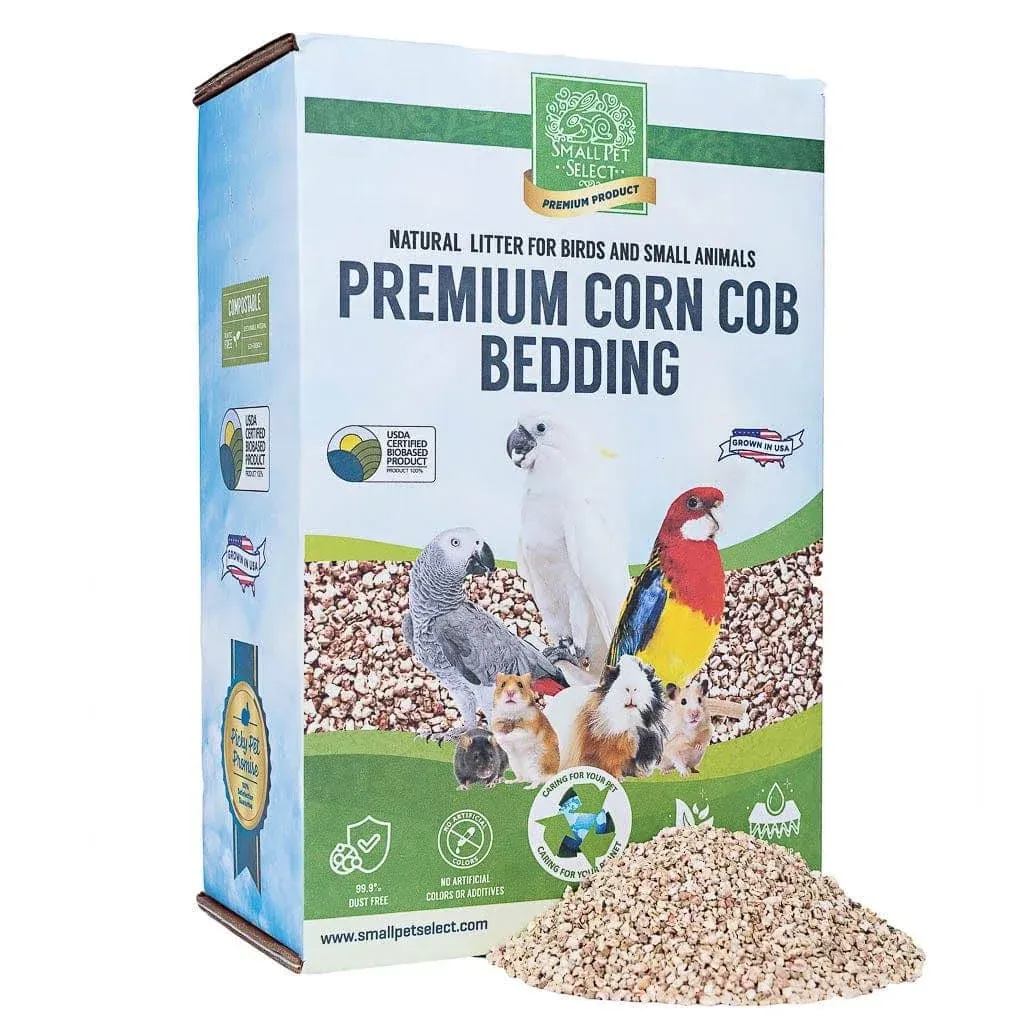 100% Natural Corn Cob Bedding for Pets Small Animal &amp; Bird Cage Litter Safe 