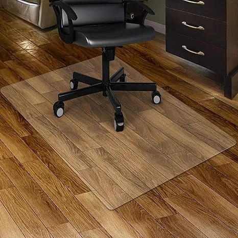 Kuyal Clear Chair Mat for Hard Floors 48 inches Transparent Floor Mats Wood/Tile Protection Mat for Office & Home