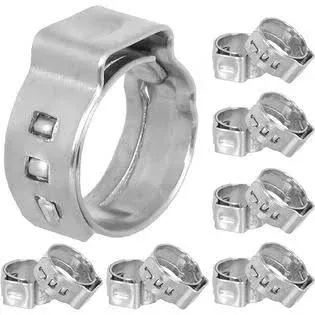 Holdware 100pcs 1/2 inch PEX Crimp Rings, Stainless Steel PEX Cinch Clamps 17.5mm ...