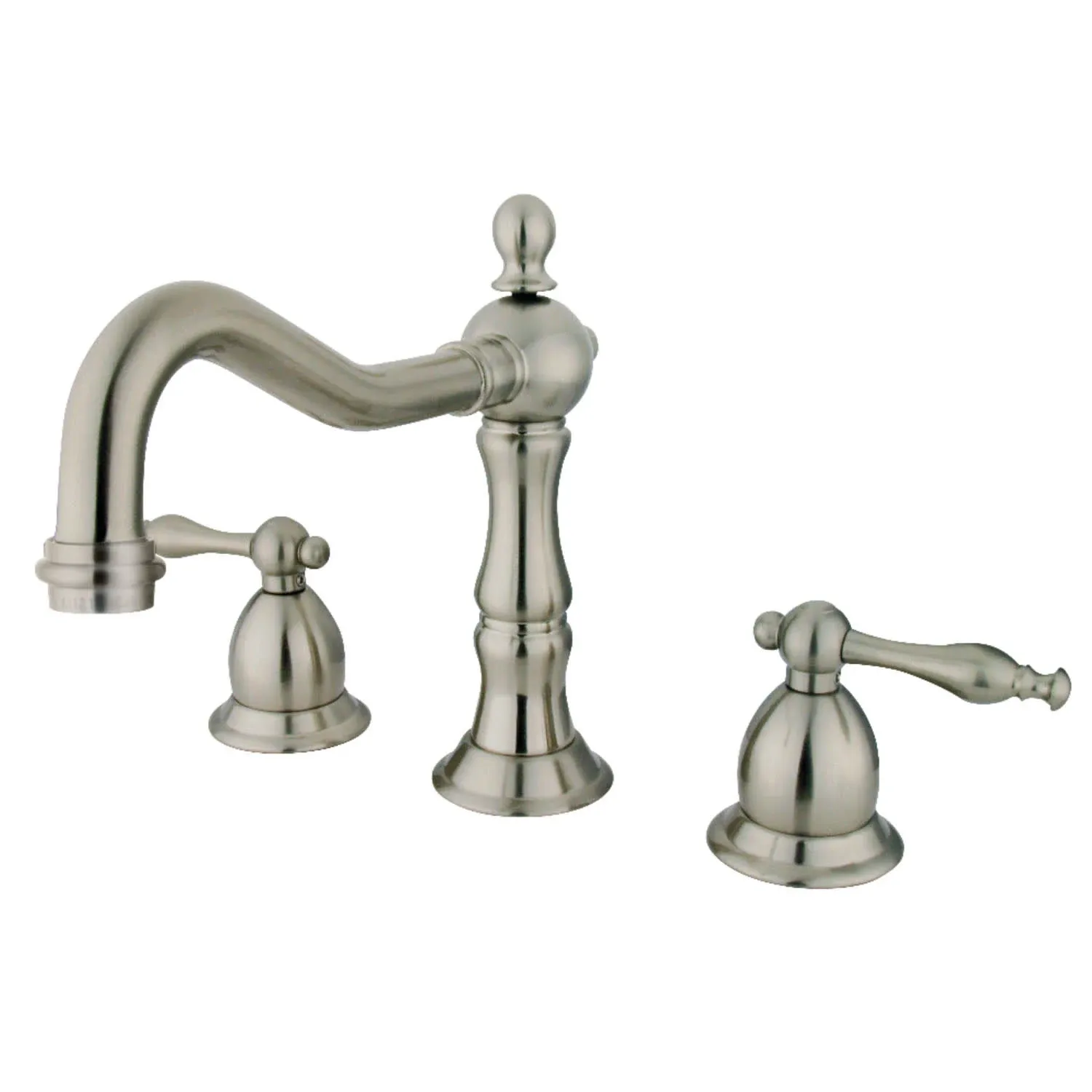 Kingston Brass Heritage Two Handle 8" to 14" Widespread Lavatory Faucet with Brass Pop-up