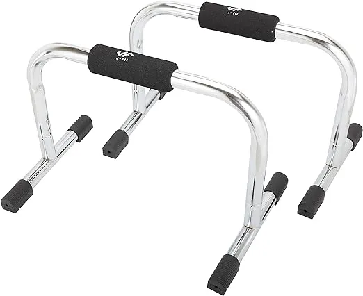JFIT Pro Push Up Bar Stand, Set of 2 Bars - Made in Taiwan - UPDATED STYLE - 9" or 11" Options - NEW Thicker Grips and Non-Skid Feet for Enhanced Push Ups
