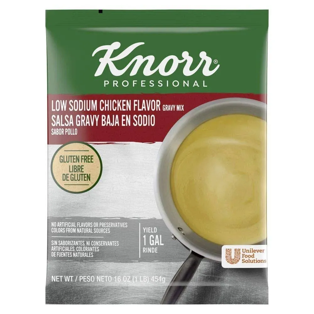 Knorr 1 lb. Low Sodium Chicken Gravy Mix - 6/Case