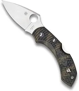 Spyderco Dragonfly 2 Lightweight Signature Knife with 2.3" VG-10 Steel Blade and High-Strength Zome Green FRN Handle - PlainEdge - C28ZFPGR2