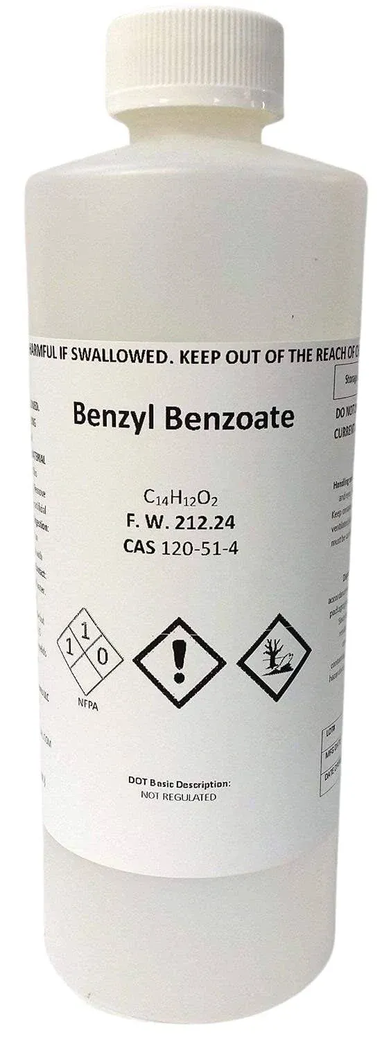 CCS CONSOLIDATED CHEMICAL & SOLVENTS Benzyl Benzoate 250ml (8 fl oz) High Purity Fragrance/Aroma Compound