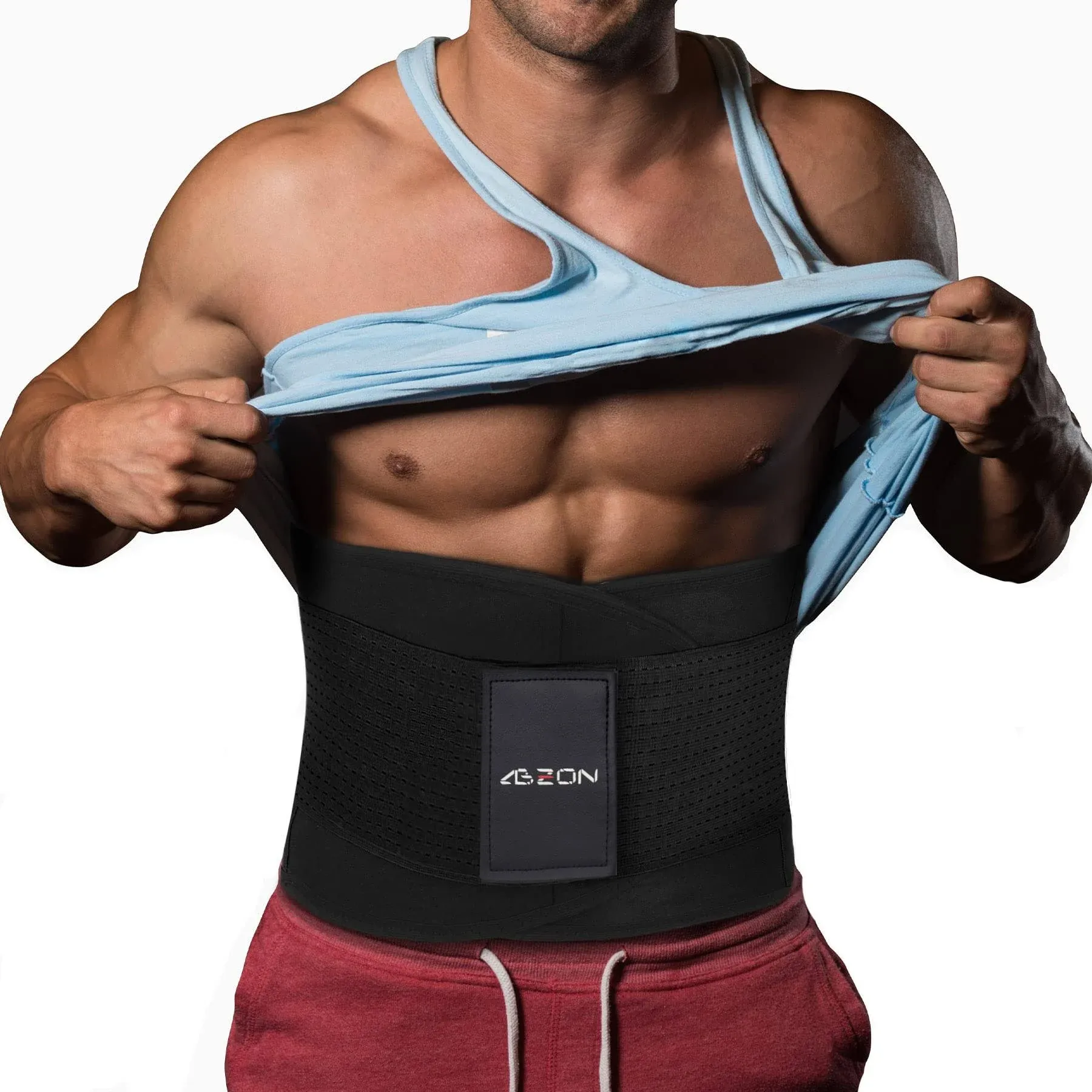 ABZON Mens Waist Trainer Neoprene Waist Trainer for Men Tummy Control Sweat Belt ...