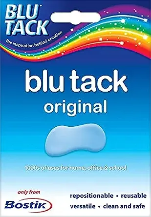 Blu Tack Original Adhesive Putty (4 Pack)