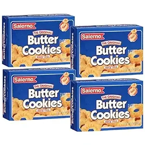 Salerno Cookies, The Original Butter Cookies, 8 Ounce (Pack of 4)