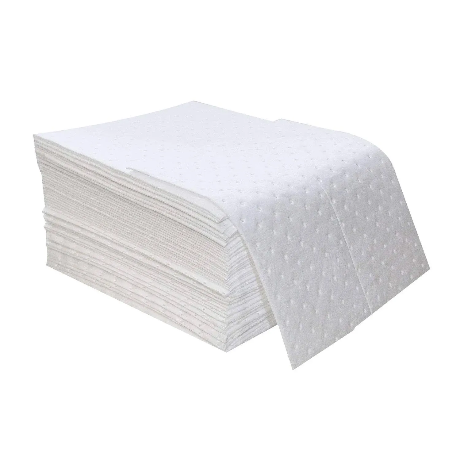 ATERET Oil Mat I Medium Weight Oil Only Absorbent Pad I 15" x 18" I 100 Oil Absorbing Pads I White