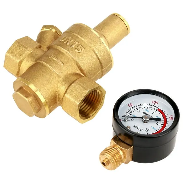 Pressure Regulator Valve Dn15 1/2&#034; Thread Brass Adjustable Water Pressure Reduce