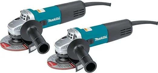 Makita 9557NB2 4-1/2" Angle Grinder, with AC/DC Switch (2 Pack)