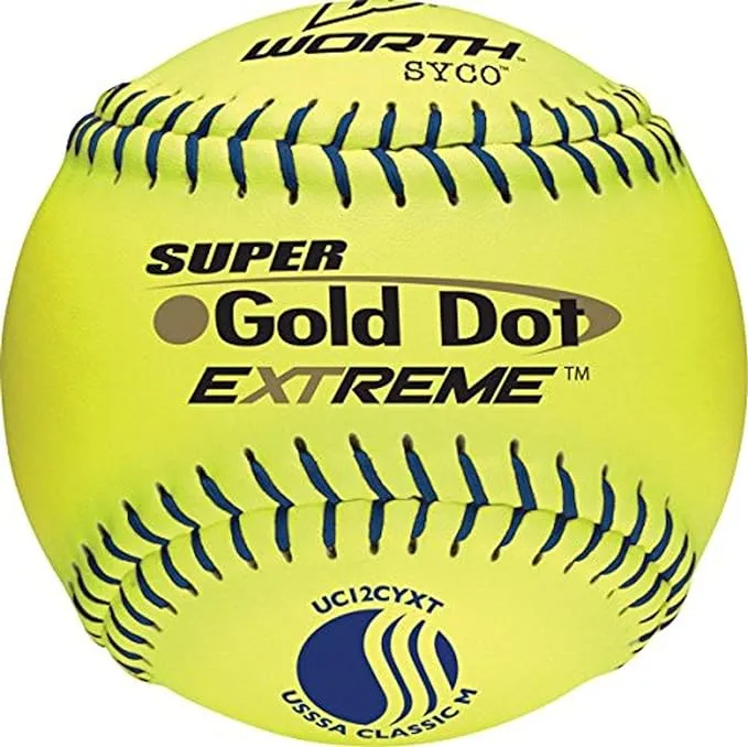 Worth | Slowpitch Softballs | USSSA Approved | 12 Count | Multiple Options