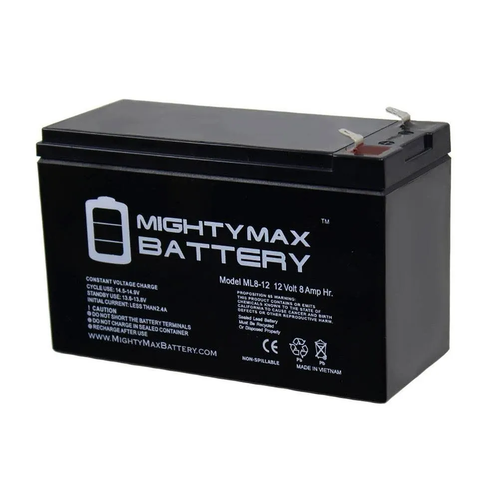 Mighty Max Battery 12V 8Ah SLA Battery Replaces Lowrance Elite-3x Fish FinderMighty Max Battery 12V 8Ah SLA Battery Replaces Lowrance Elite-3x Fish Finder