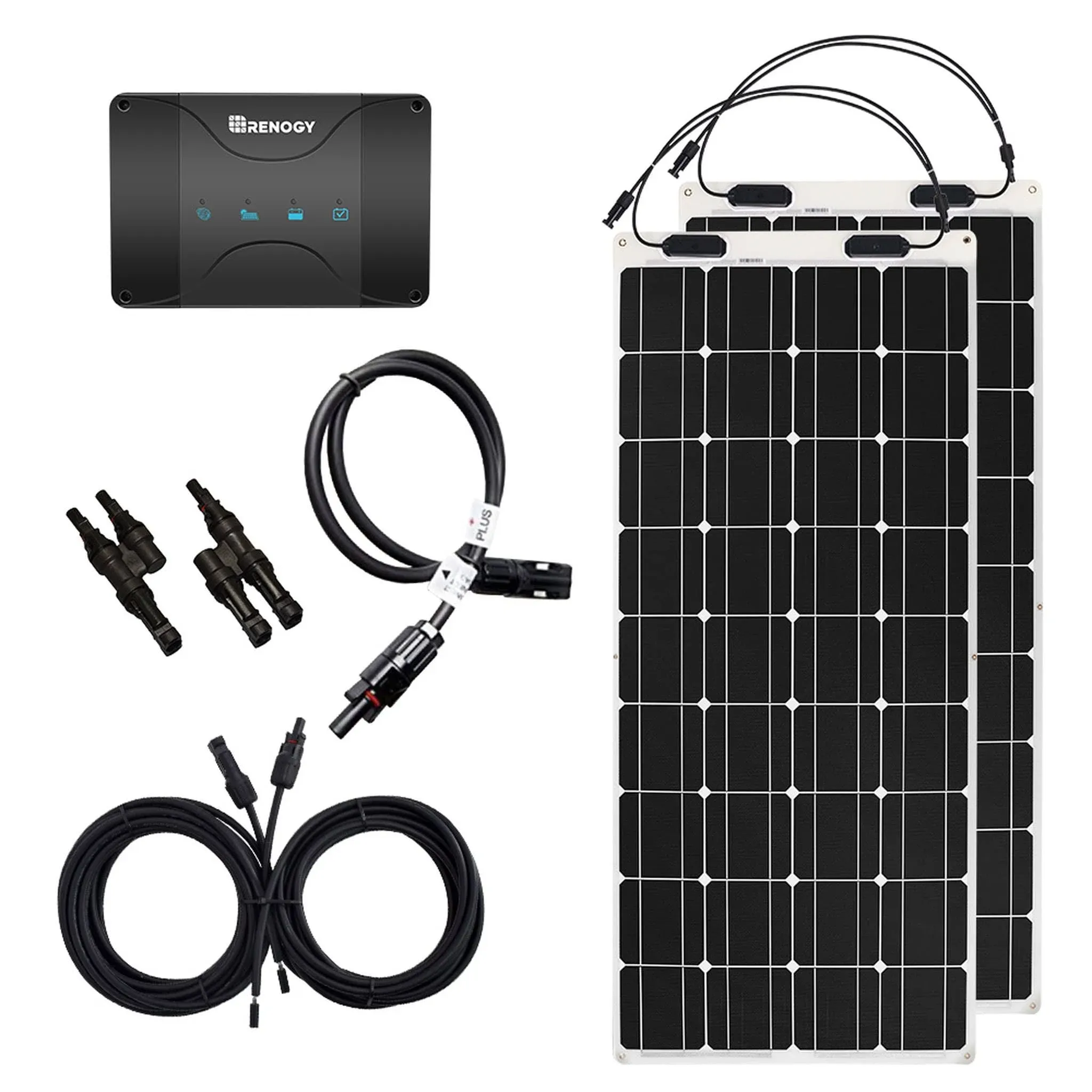 Renogy 200W 12V Flex Bundle with 50A MPPT Dual Battery Charger