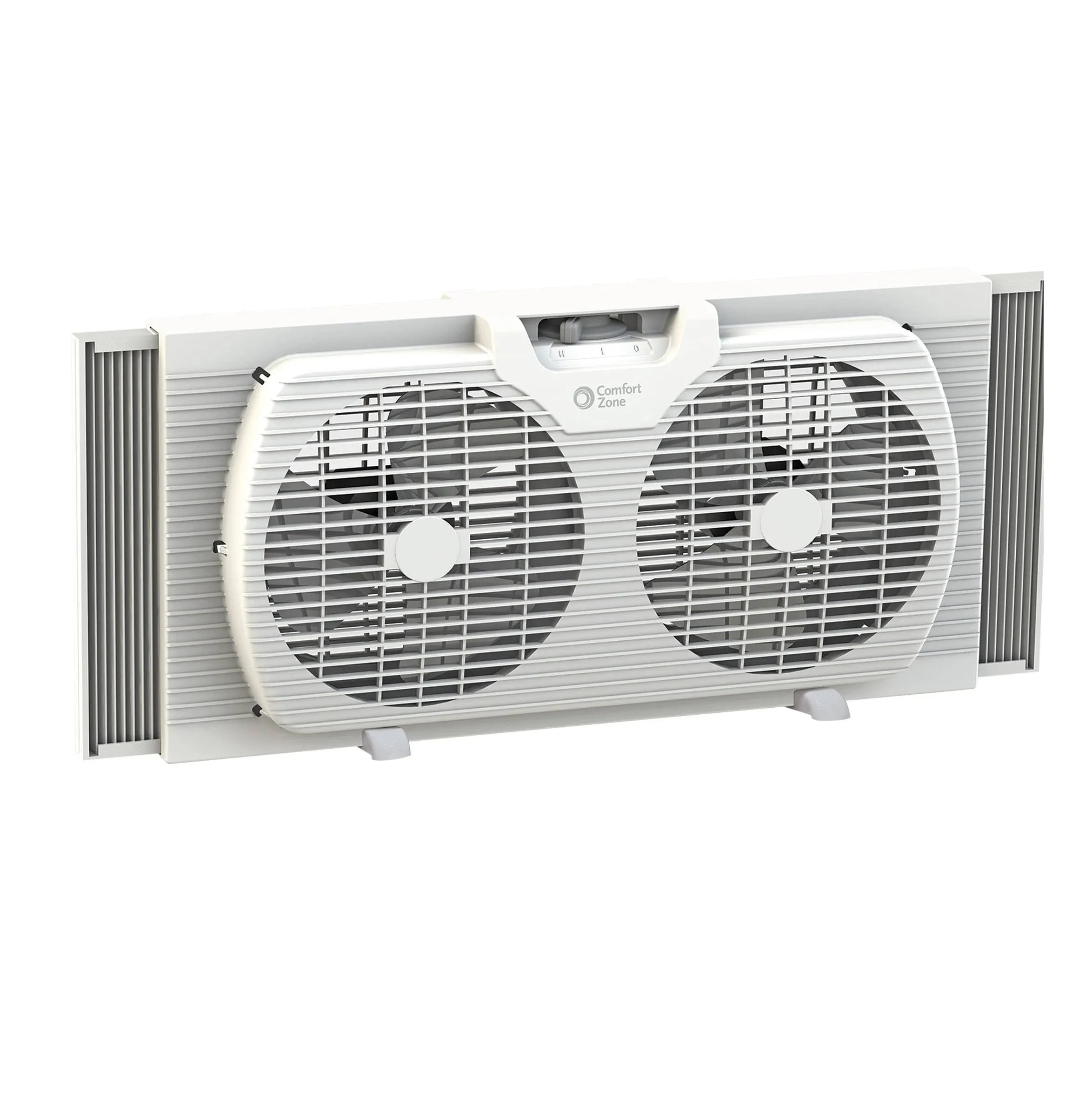 Comfort Zone 3-Speed Dual Blade Window Fan White