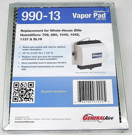 OEM GeneralAire 990-13 Evaporator Pad Media Filter for 709 990 1040 1042 1137 SL16