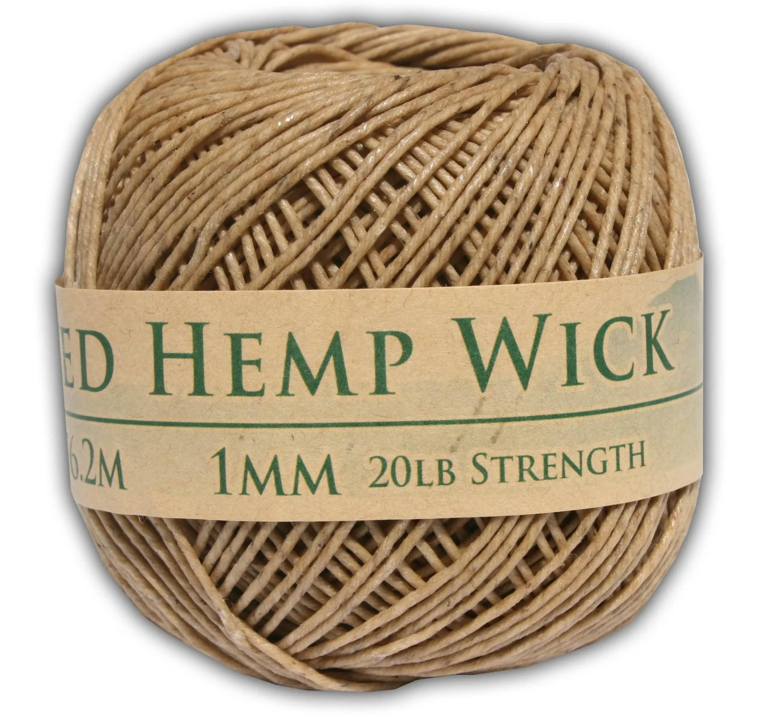 250 Feet of Hemptopia Bee's Wax Hemp Wick Twine