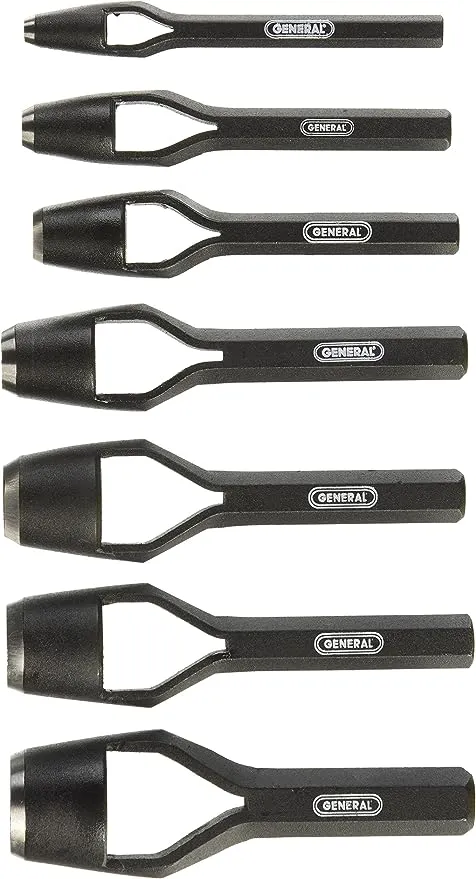 General Tools 1271ST Arch Punch Set, 7 Piece Set, 1/4 Inch to 1 Inch