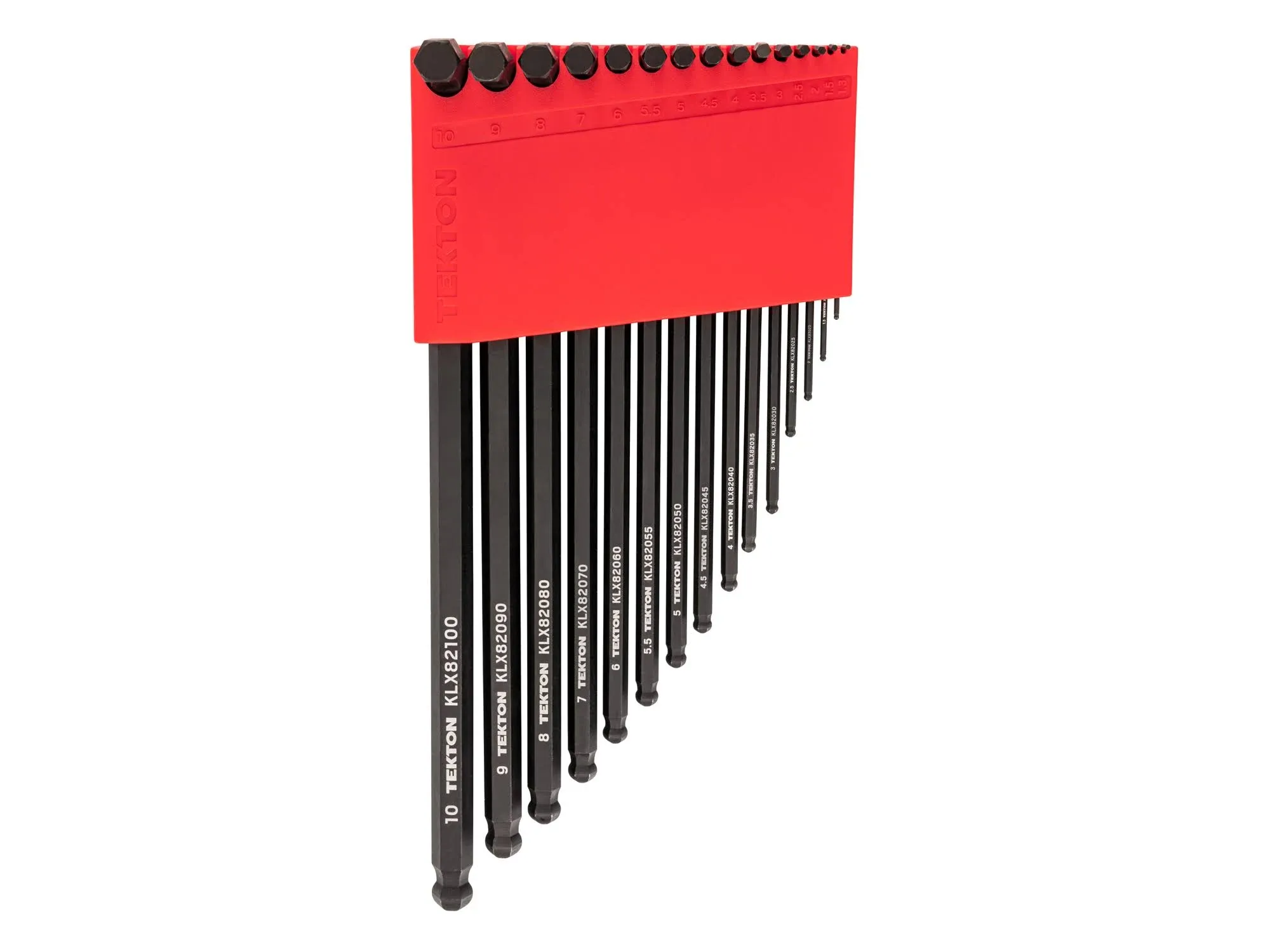 TEKTON Ball End Hex L-Key Set with Holder, 15-Piece (1.3-10 mm) | KLX91203