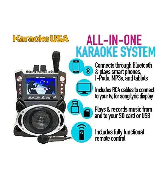 Karaoke USA GF845 Bluetooth Karaoke and DVD Player