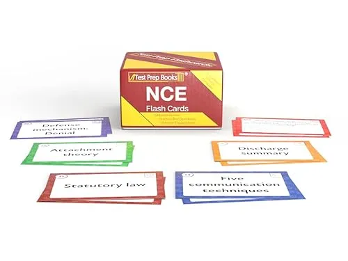 NCE Study Cards: NCE Exam Prep 2023-2024 with Practice Test Questions for The National Counselor Exam [Full Color Cards]