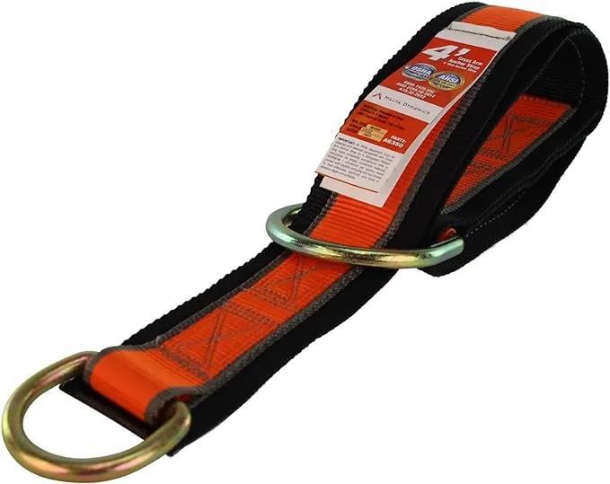 Malta Dynamics 4' Cross Arm Strap, Fall Protection Beam Strap, D-Ring Safety Strap, Beamer, I-Beam & H-Beam Anchor Strap, Beam Straps Fall Protection, OSHA/ANSI Compliant