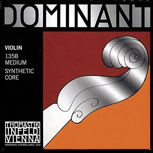 Thomastik-Infeld Violin Dominant Set - Chrome Steel Loop End E 4/4 Size Stark (129MS, 131, 132, 133), 135BMS-4/4S