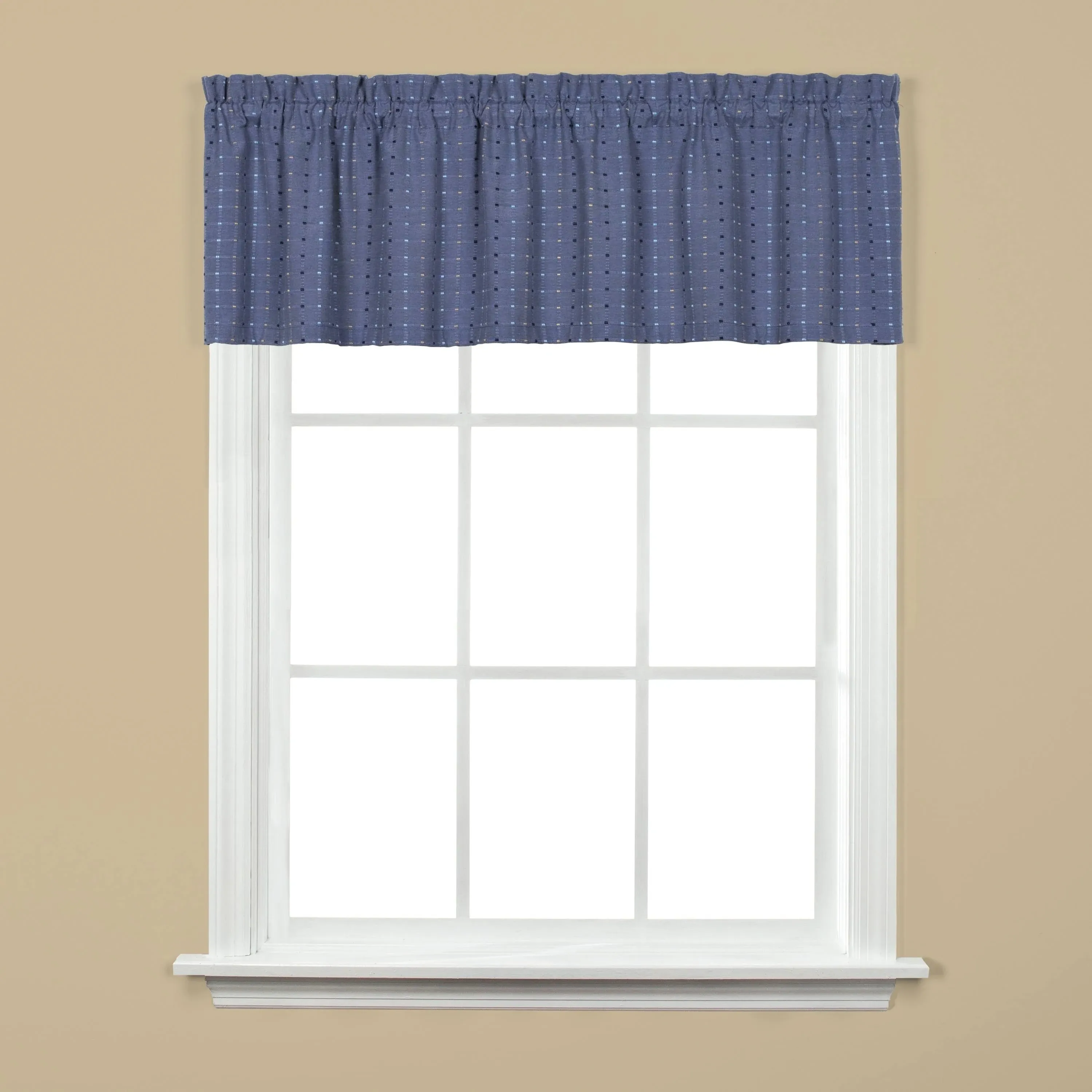 Hopscotch Valance in Denim Blue