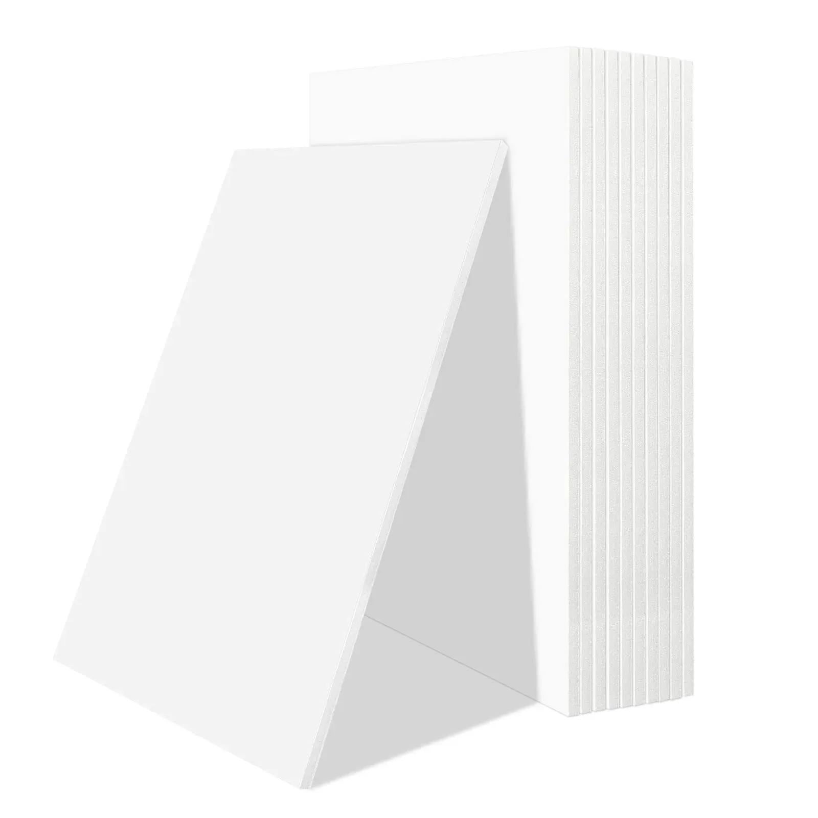 Mat Board Center Premium White Foam Core Board - 8x10 Inches, 3/16 Thick - 10 Pack, Acid-Free - Ideal for Mounting, Crafts, Art, and Presentations